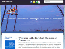 Tablet Screenshot of carlsbadchamber.com